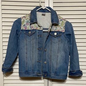 FABKIDS Jean Jacket Floral Yoke Size Girls S